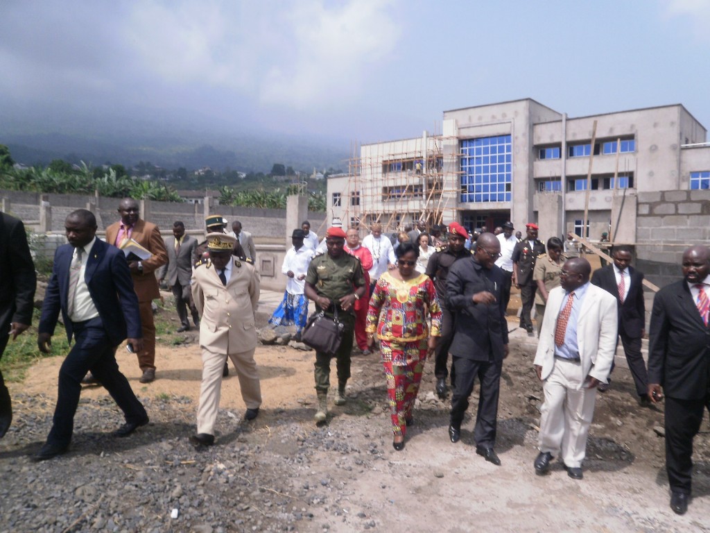 Ministers & stakeholders of Reunification celebrations visit construction sites in Buea