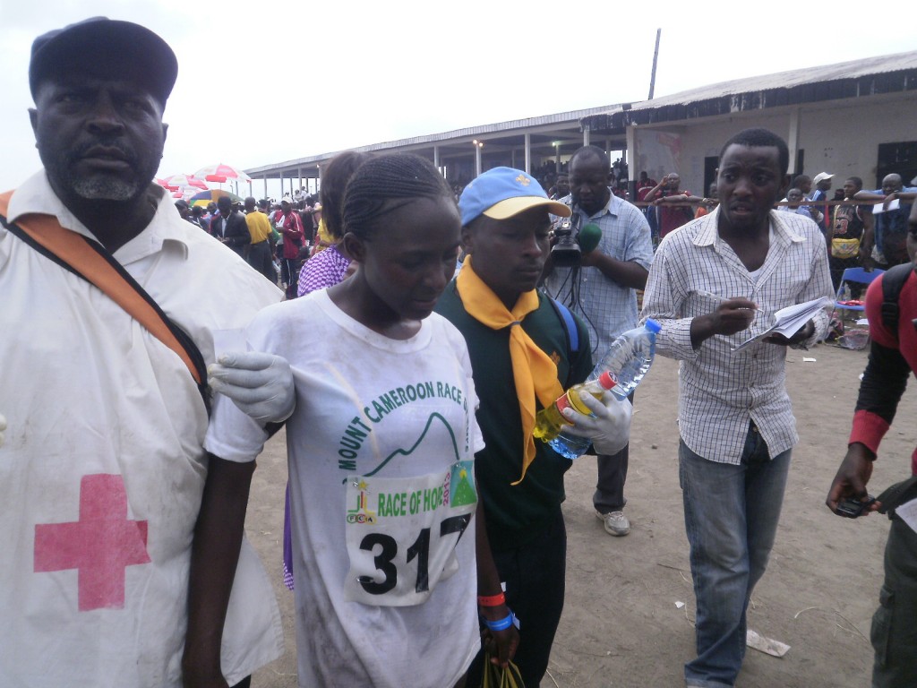 Lisette Ngalim Narila crossed the finish line in the third position, female category