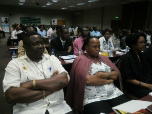 Participants at the ICT for Africa Conference 2013 listen to papers being presented