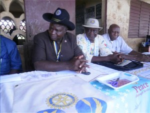 Cross section of Rotarians at the official commissioning of the water extention scheme