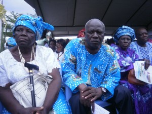 L-R Ma Catherine Nkea step mother of Mgr Nkea Barrister Nkea brother Ma Caroline Lekunze mother of Mgr. Nkea