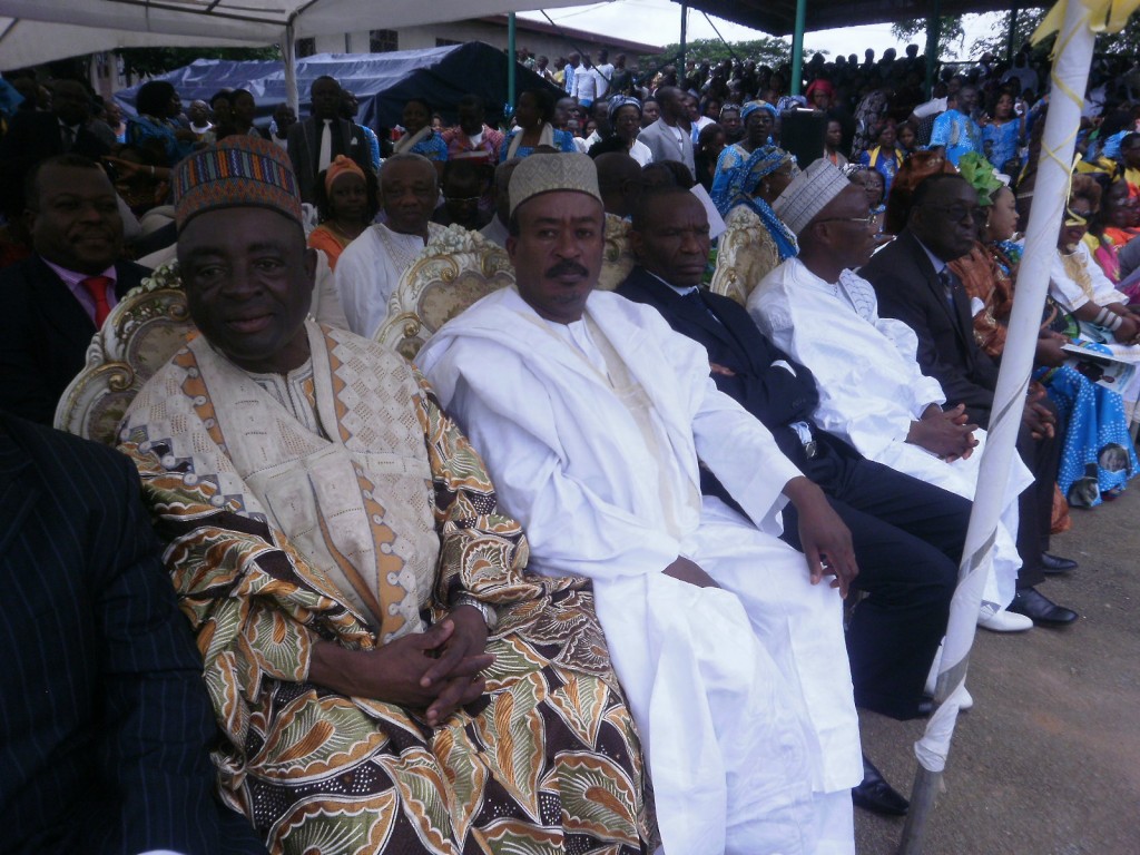 L-R Senator Njifua, Manyu SDO Peter Tieh, Nde Adolf Lele more