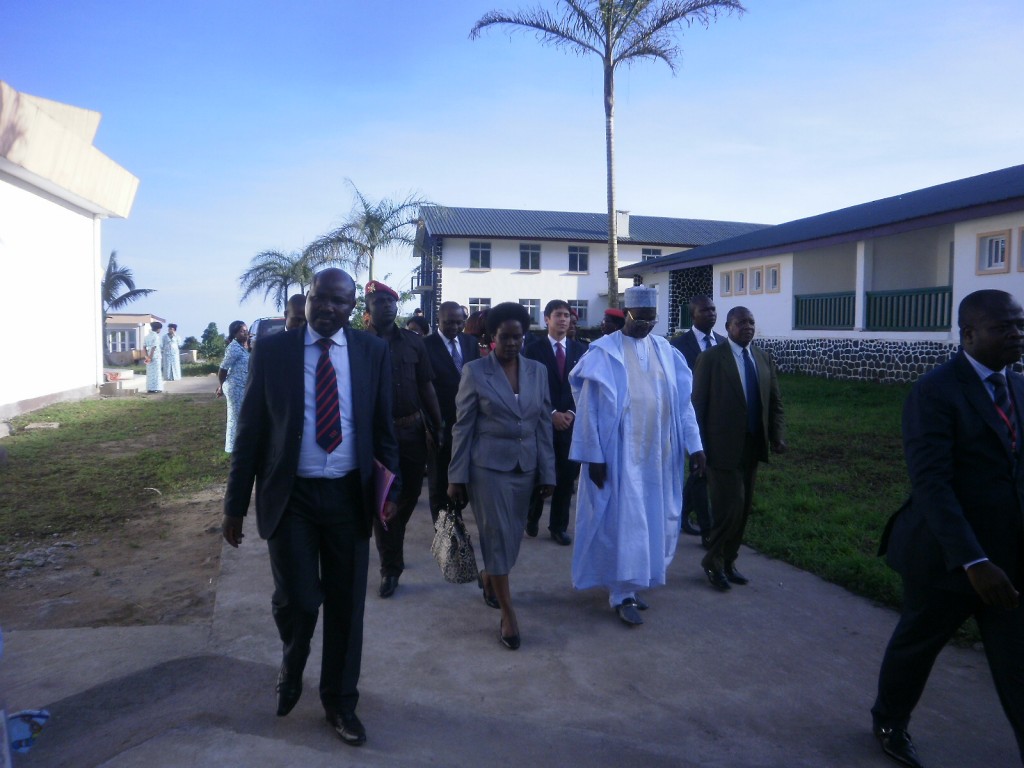 Uganda's Minister of Tourism (2nd from left) and her Cameroonian counterpart Bello Bouba