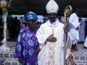 Bishop Nkea & mother Caroline. The Coadjutor Bishop Bishop to assume the function of a Bishop